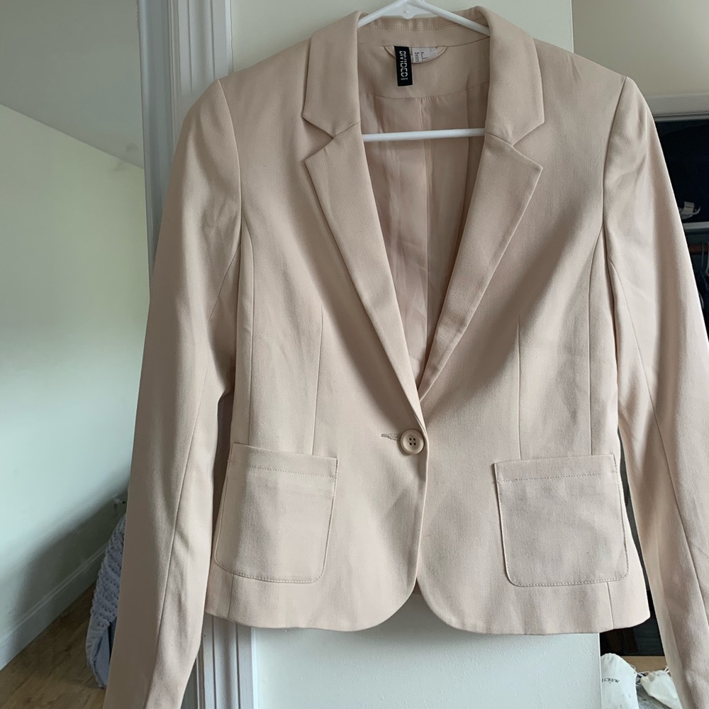 H&M powder pink blazer
